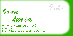 iren luria business card